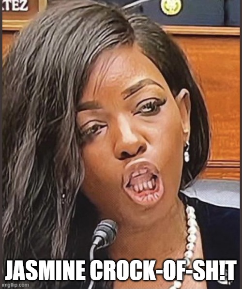 not an alias | JASMINE CROCK-OF-SH!T | image tagged in jasmine crockett | made w/ Imgflip meme maker