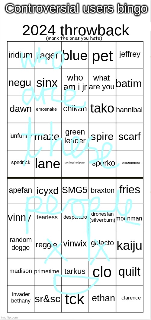 lmfao! | image tagged in controversial users bingo 2024 throwback edition | made w/ Imgflip meme maker