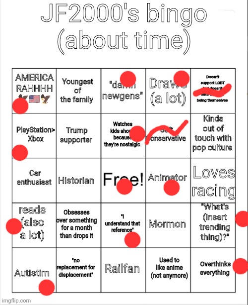 Jf2000's bingo | image tagged in jf2000's bingo | made w/ Imgflip meme maker