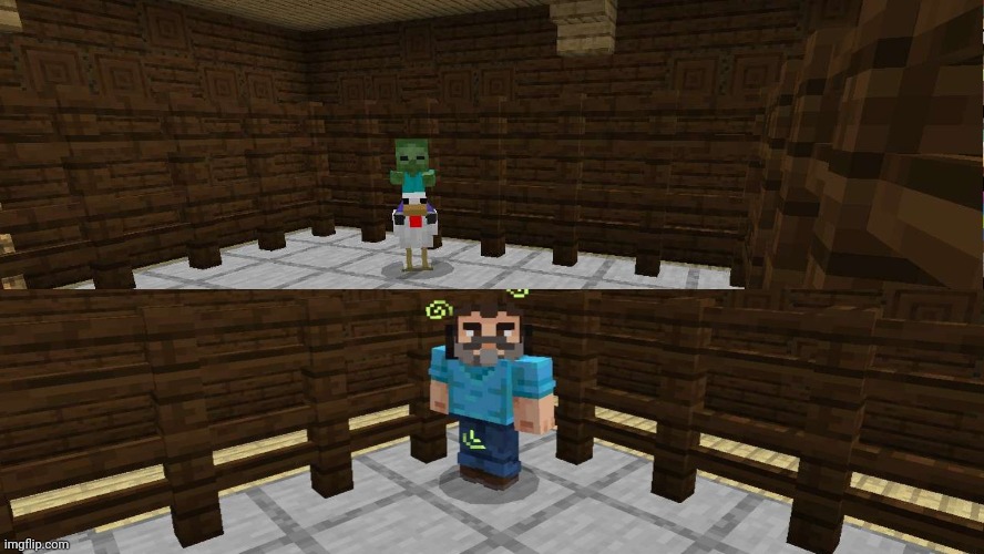 Did someone say "Chicken jockey? " Blank Meme Template