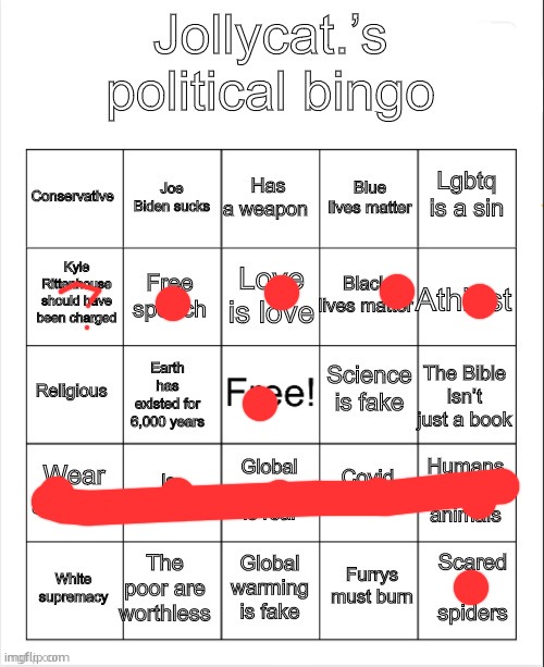 Jollycat.’s political bingo | image tagged in jollycat s political bingo | made w/ Imgflip meme maker