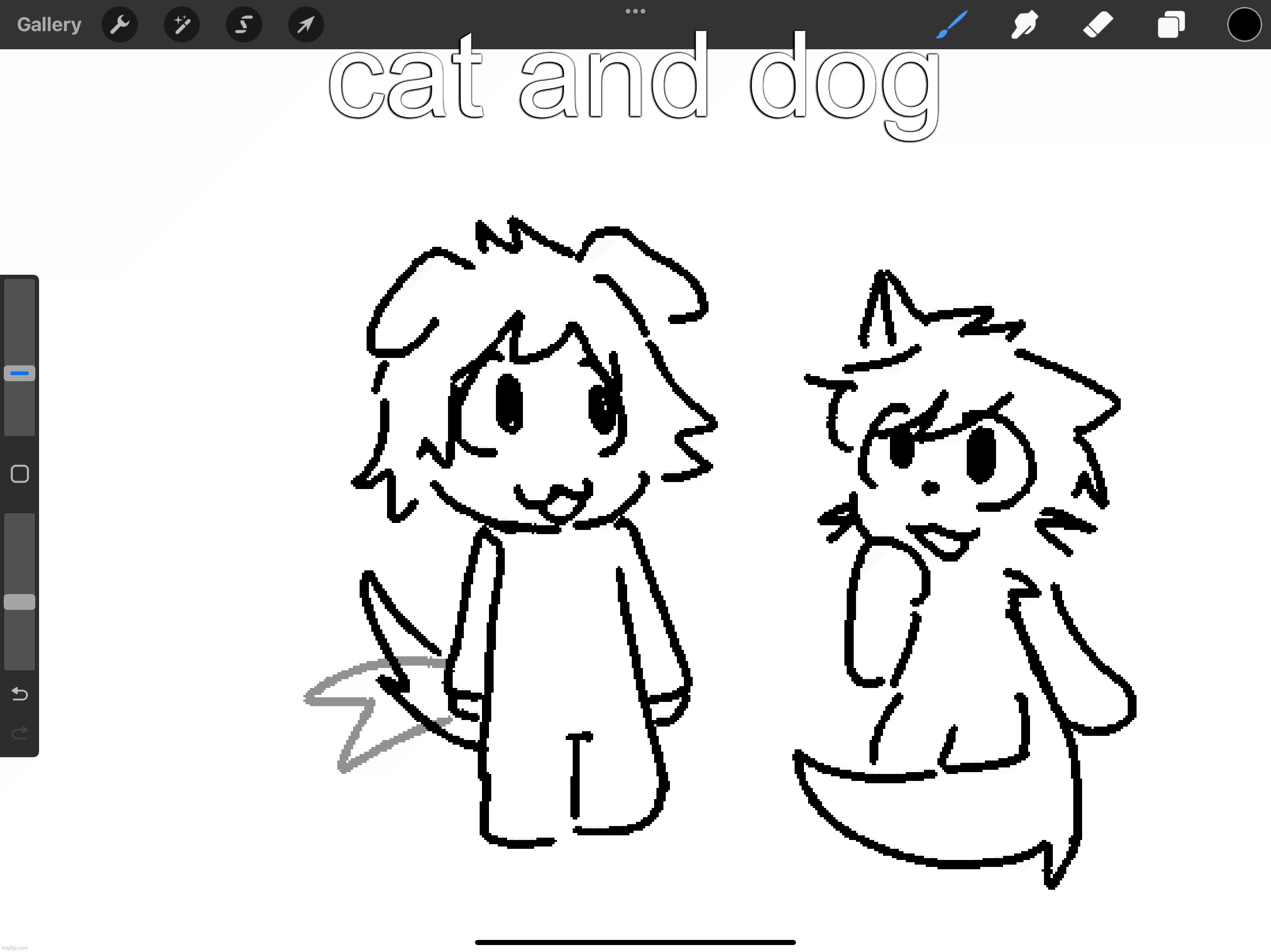 cat and dog | made w/ Imgflip meme maker