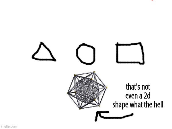 that's not even a 2d shape what the hell | made w/ Imgflip meme maker