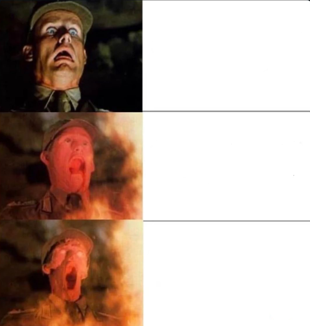 Face Melt Blank Meme Template