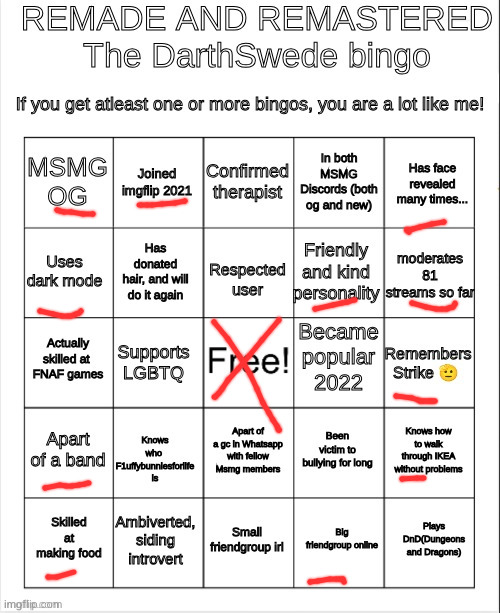 b b b bingooo | image tagged in the darthswede bingo remastered and remade | made w/ Imgflip meme maker