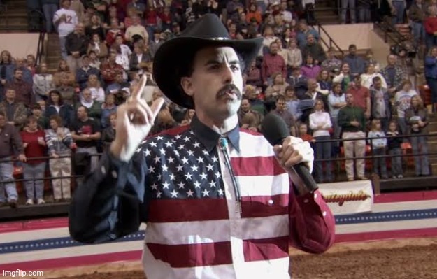 Borat in America flag shirt | image tagged in borat in america flag shirt | made w/ Imgflip meme maker