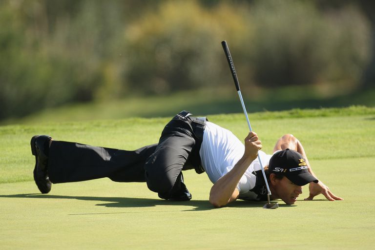Golfer Reading Green Blank Meme Template