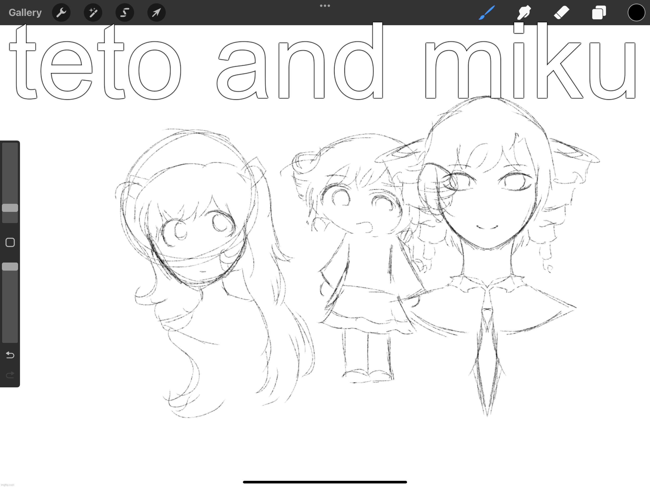 teto and miku | made w/ Imgflip meme maker