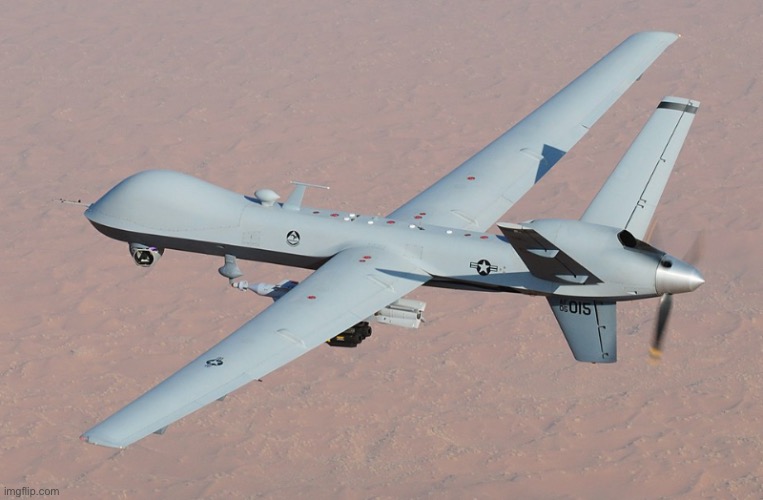 Yemeni army shot down an American MQ-9 drone in Sadaa Governorat | image tagged in yemeni army shot down an american mq-9 drone in sadaa governorat | made w/ Imgflip meme maker