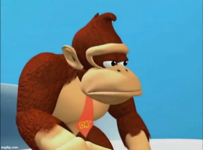sad donkey kong | image tagged in sad donkey kong | made w/ Imgflip meme maker