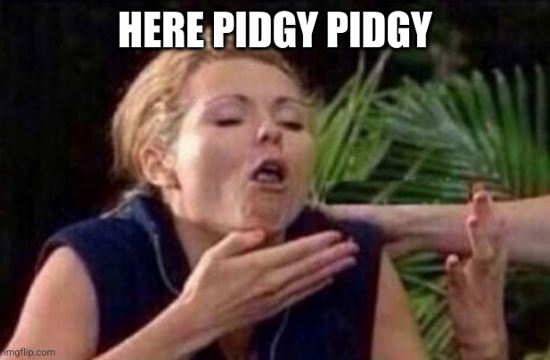 About to Puke | HERE PIDGY PIDGY | image tagged in about to puke | made w/ Imgflip meme maker