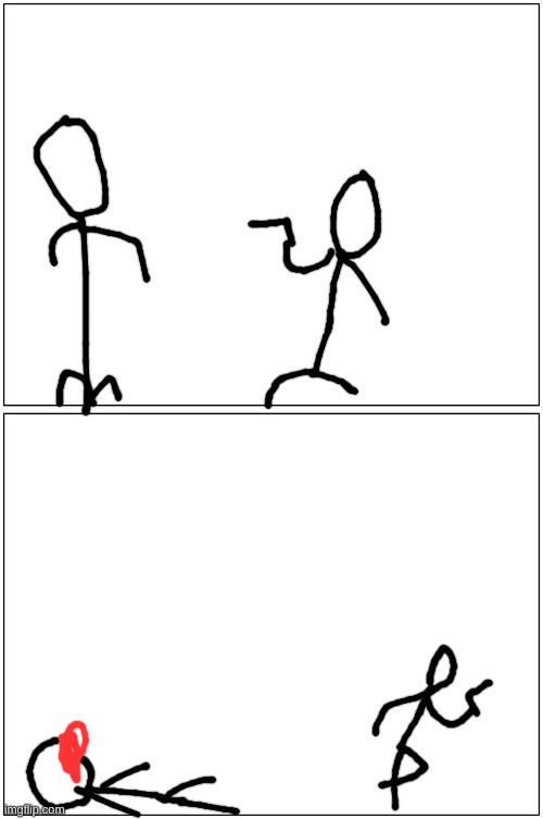this is my comment where a guy gets shot | image tagged in memes,blank comic panel 1x2 | made w/ Imgflip meme maker
