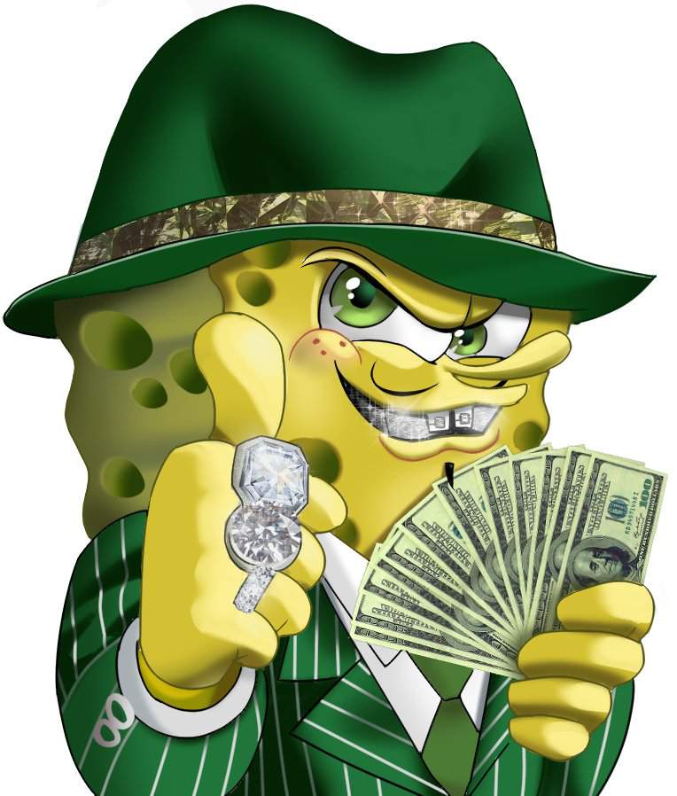 SPONGE BOB MONEY Blank Meme Template