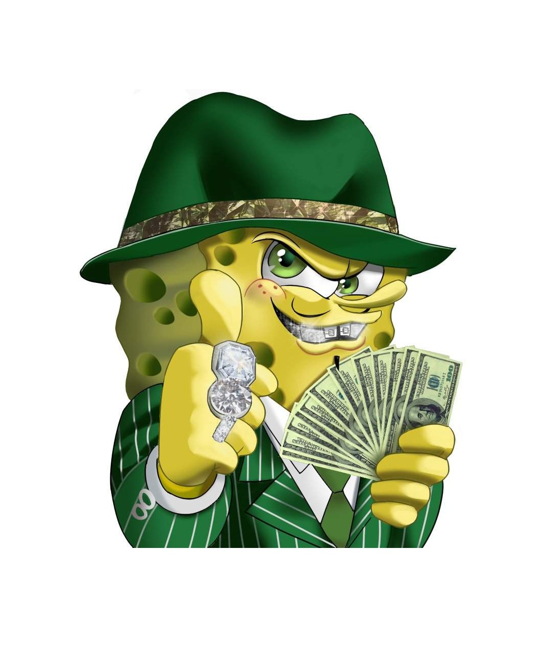 SPONGE BOB MONEY Blank Meme Template