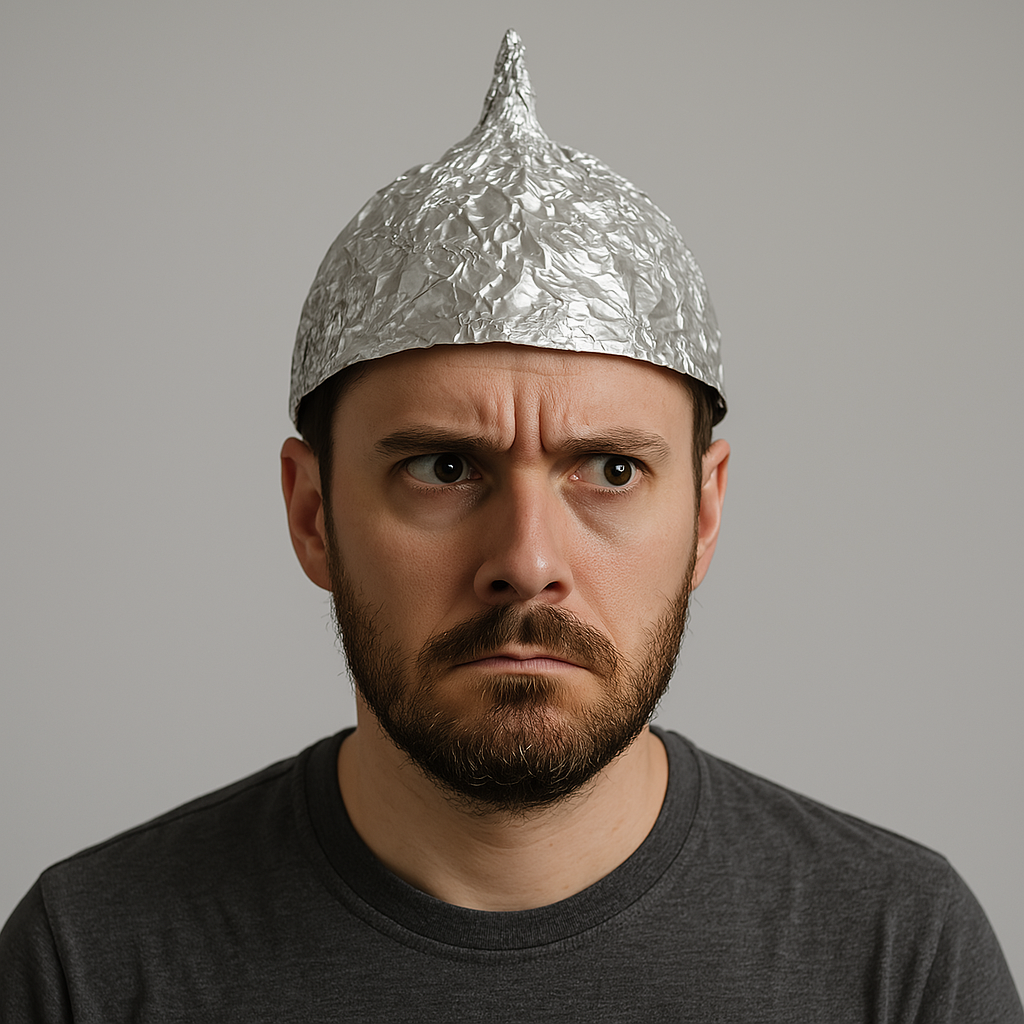 tinfoil hat Blank Meme Template