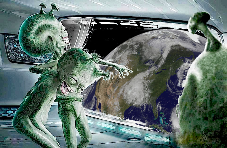 Laughing Aliens Blank Meme Template