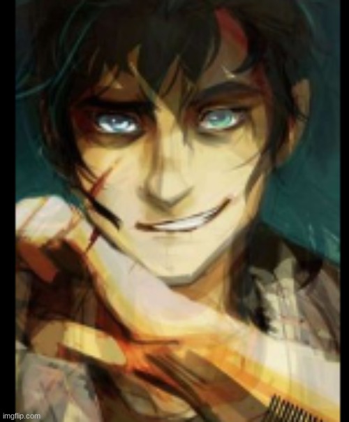 evil percy jackson | image tagged in evil percy jackson | made w/ Imgflip meme maker
