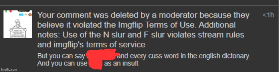 bro just banned me for a comment from 3 years ago, no joke lmao | made w/ Imgflip meme maker