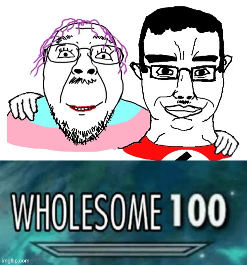 image tagged in wholesome 100 chudjak bros,wholesome 100 | made w/ Imgflip meme maker