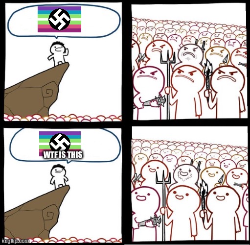Preaching to the mob | WTF IS THIS | image tagged in preaching to the mob | made w/ Imgflip meme maker