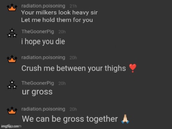 Radium trying to groom me | made w/ Imgflip meme maker