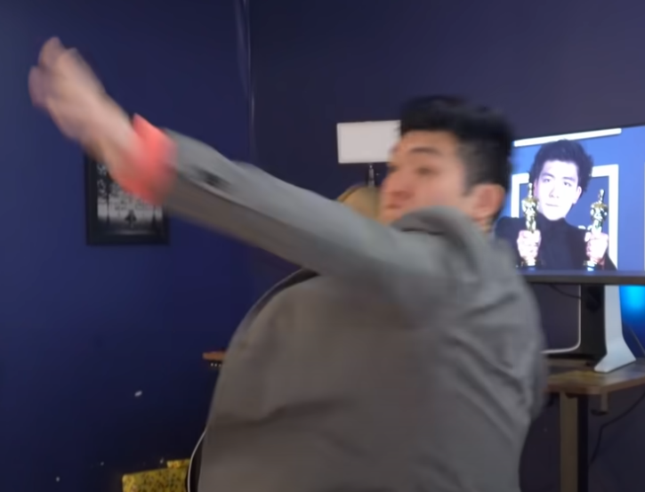 Steven He throwing Shoe Blank Meme Template