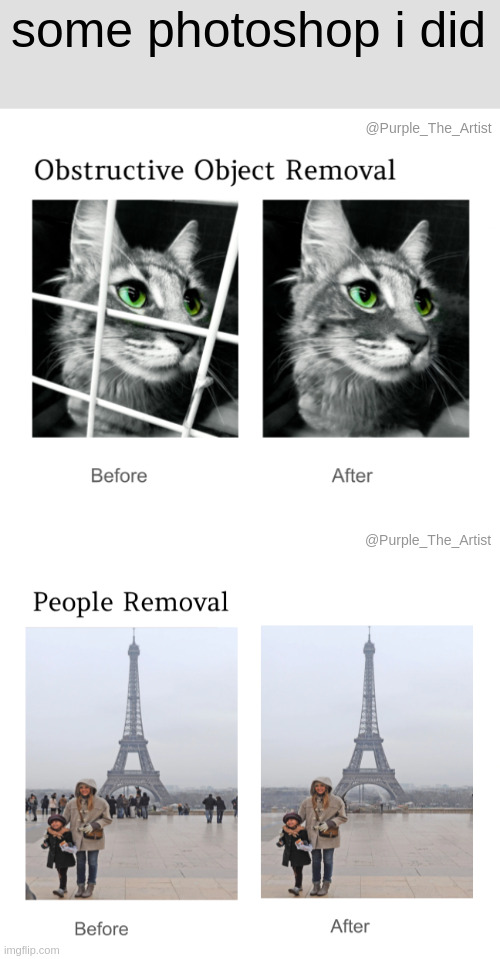 some photoshop i did; @Purple_The_Artist; @Purple_The_Artist | made w/ Imgflip meme maker