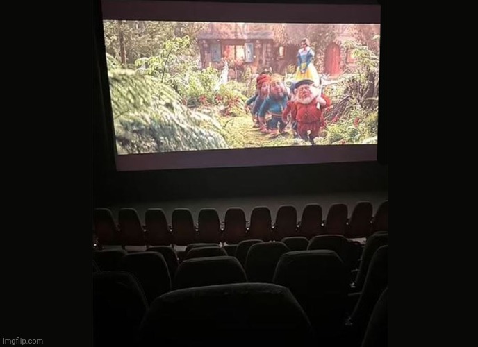 Woke Snow White Empty Cinema | image tagged in woke snow white empty cinema | made w/ Imgflip meme maker