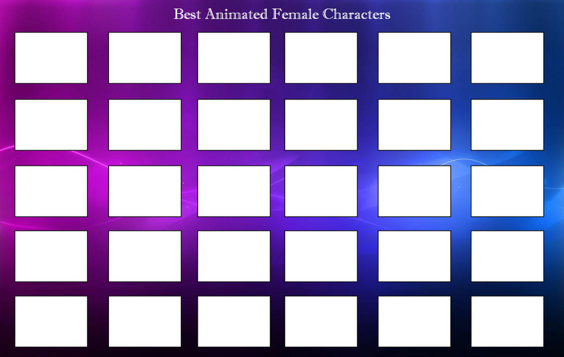 best animated female characters Blank Meme Template