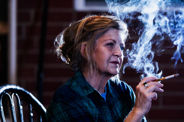 Newport smoking lady Blank Meme Template