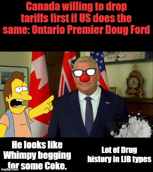 I BET Doug & Hunter are buddies | Lot of Drug history in LIB types; He looks like Whimpy begging for some Coke. | made w/ Imgflip meme maker