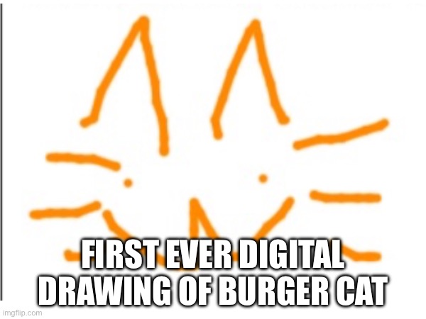 FIRST EVER DIGITAL DRAWING OF BURGER CAT | made w/ Imgflip meme maker