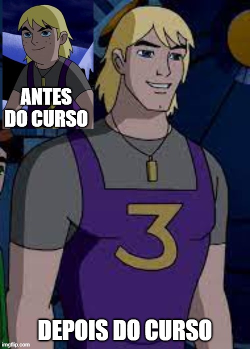 ANTES E DEPOIS DO CURSO Blank Meme Template