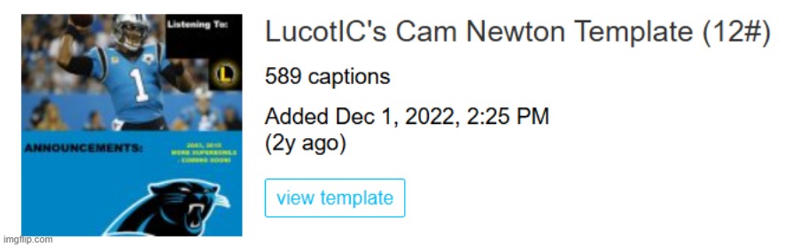 My most captioned announcement template | made w/ Imgflip meme maker