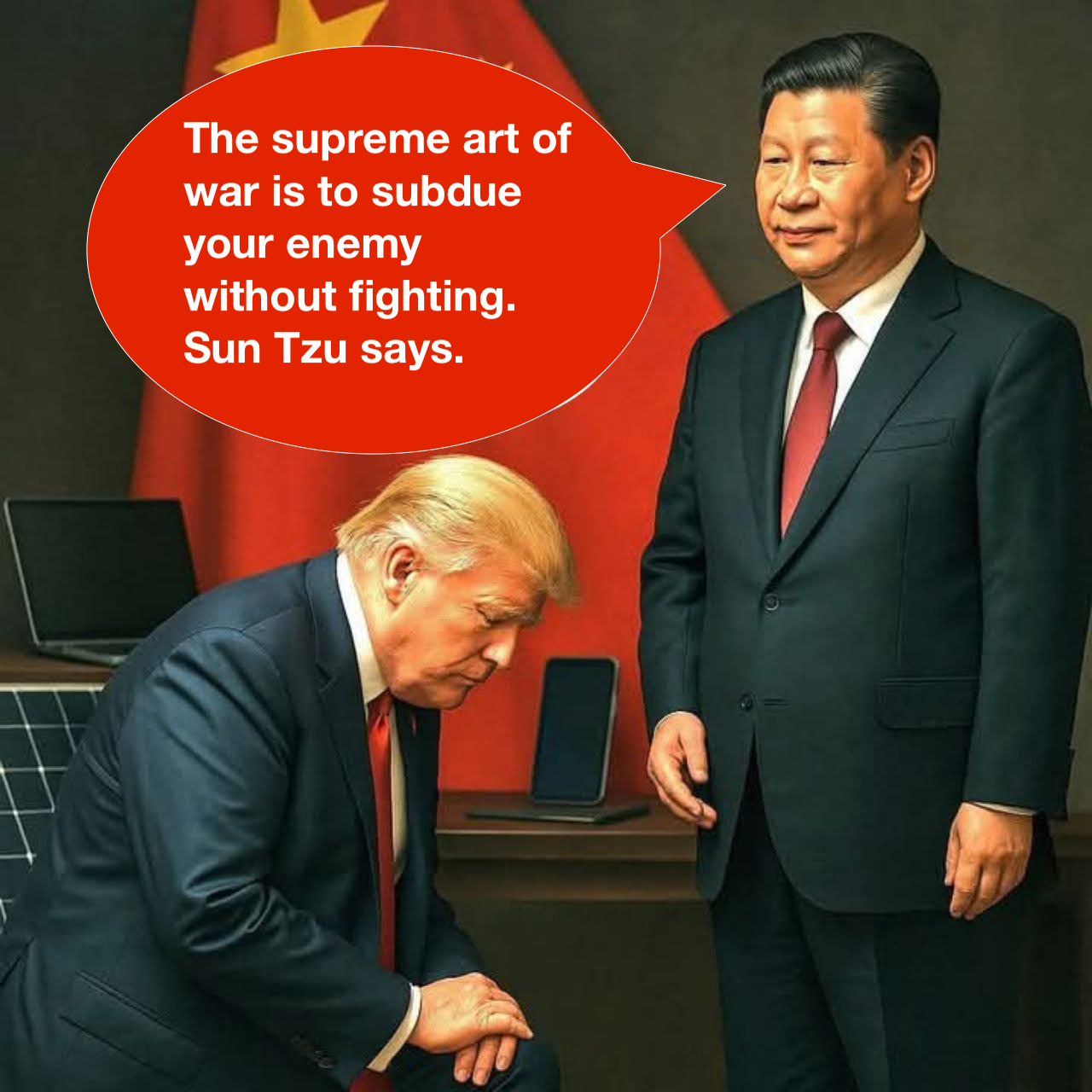 US vs China Blank Meme Template