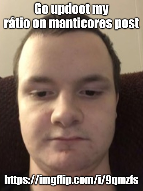 Danny Hogan | Go updoot my rátio on manticores post; https://imgflip.com/i/9qmzfs | image tagged in danny hogan | made w/ Imgflip meme maker