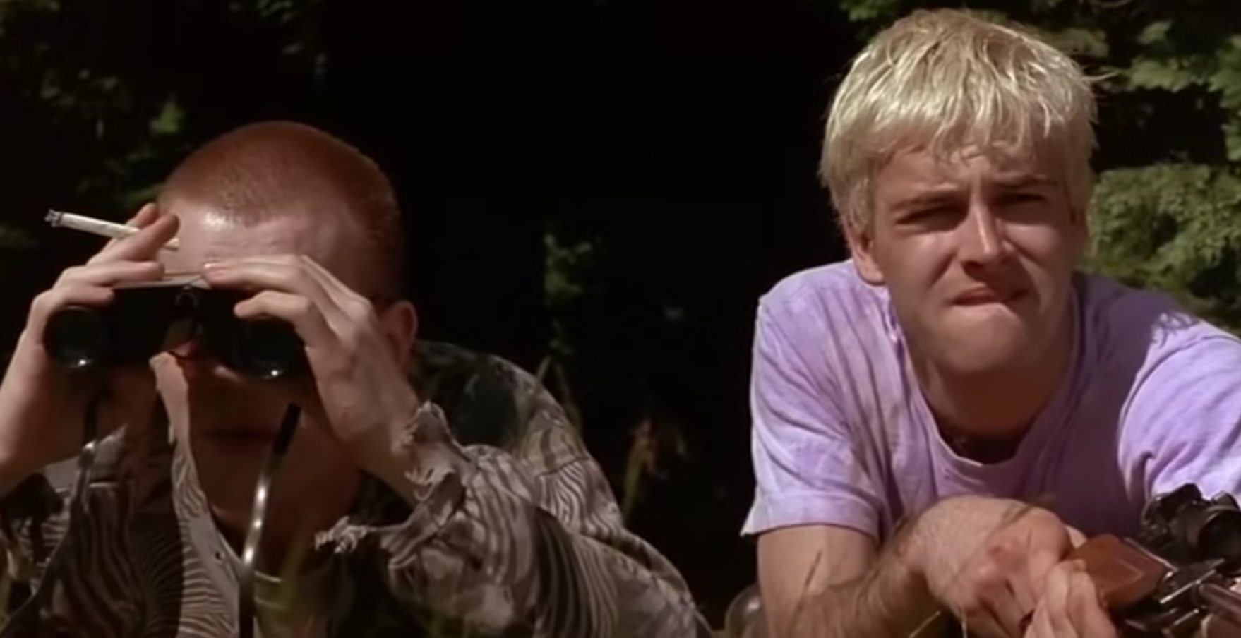 trainspotting park scene Blank Meme Template