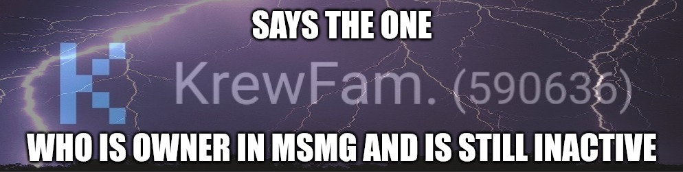 Says the one who is owner in MSMG and is still inactive Blank Meme Template