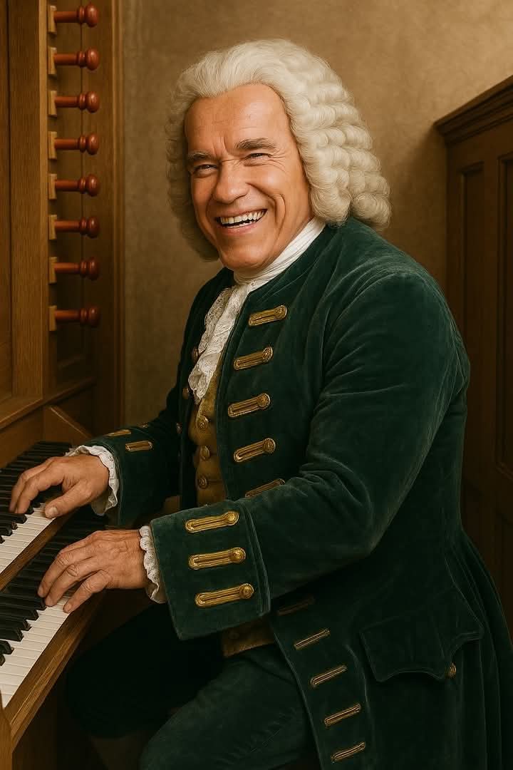 Schwarzenegger I'll be Johan sebastian bach Blank Meme Template
