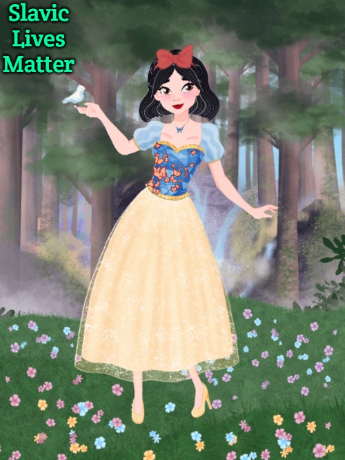 Snow White in a Barbie Movie | Slavic Lives Matter | image tagged in snow white in a barbie movie,slavic lives matter | made w/ Imgflip meme maker