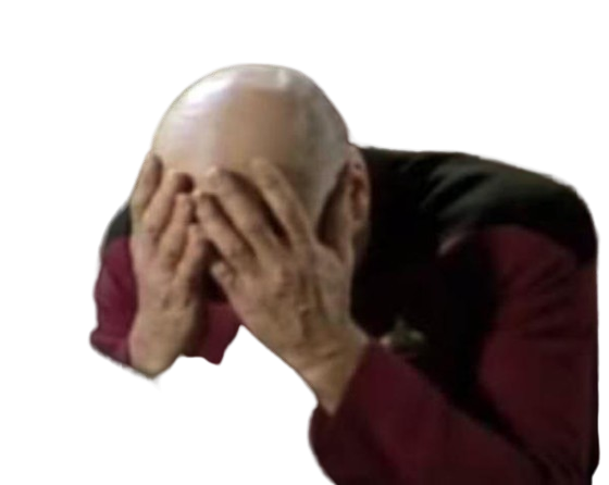 Picard double facepalm Blank Meme Template