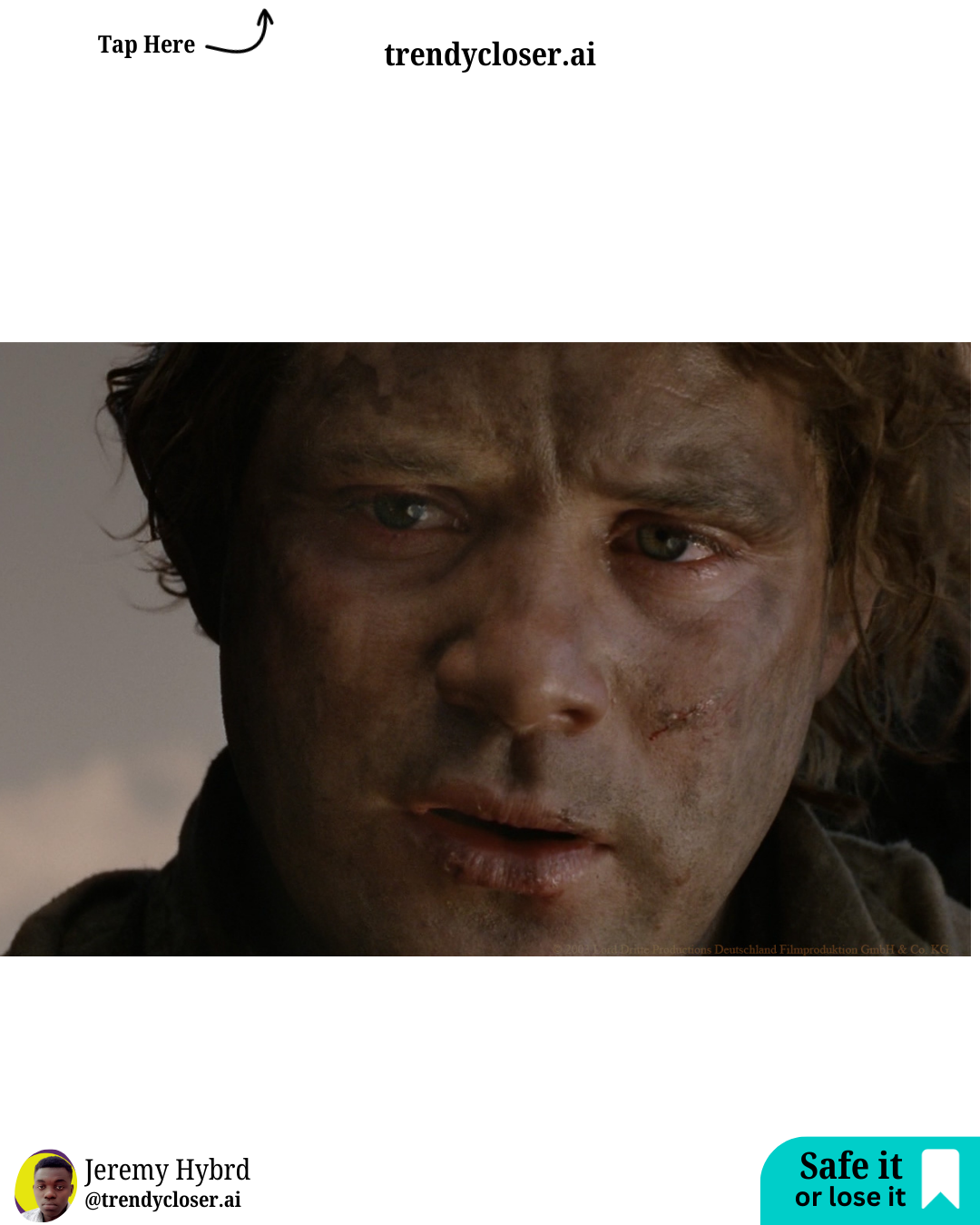 _m4 apr oct w2 - 21 - Frodo The Lord of the Rings Blank Meme Template
