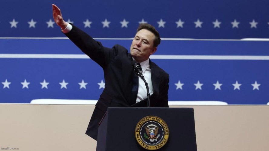 Elon Musk Salute | image tagged in elon musk salute | made w/ Imgflip meme maker
