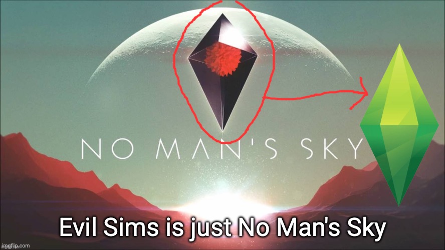 Evil Sims is just No Man's Sky | made w/ Imgflip meme maker