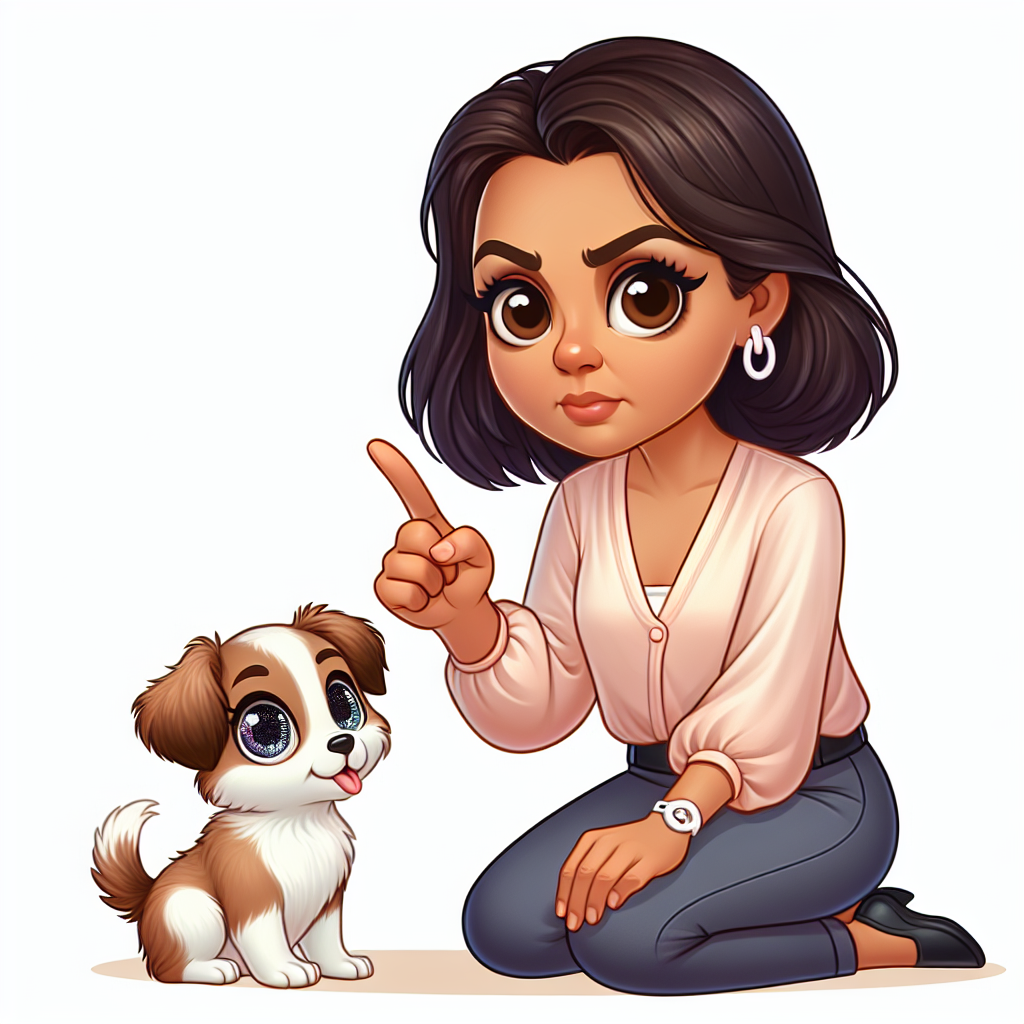 Someone telling a puppy no Blank Meme Template