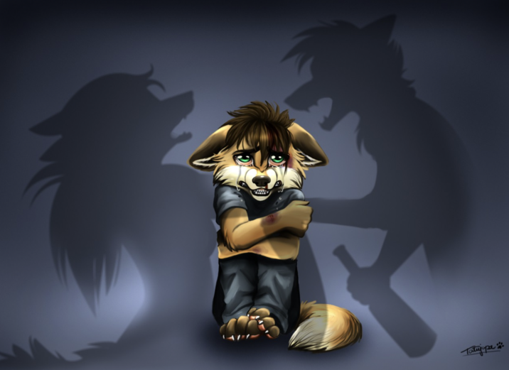 wolf parents fight Blank Meme Template