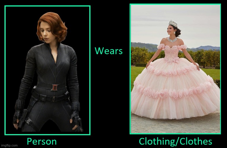 What if Nat wears a Quinceanera dress? | image tagged in marvel,avengers,disney,disney plus,black widow,dress | made w/ Imgflip meme maker