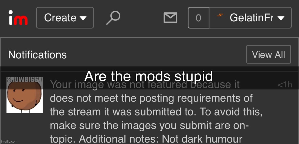 Are the mods stupid | made w/ Imgflip meme maker
