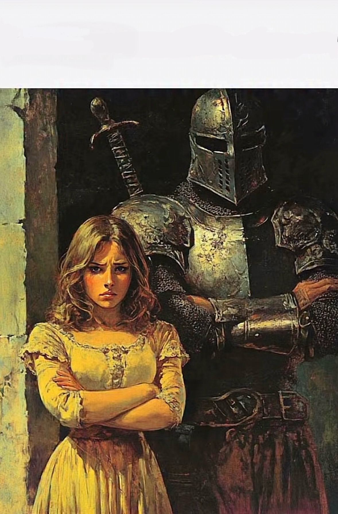 Girl speaks up for knight Blank Meme Template