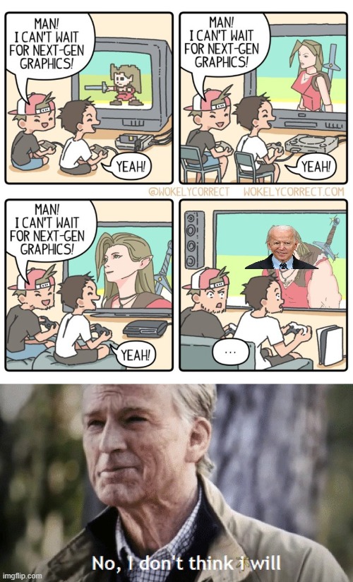 end wokeness now | image tagged in no i dont think i will,wokely correct comics | made w/ Imgflip meme maker
